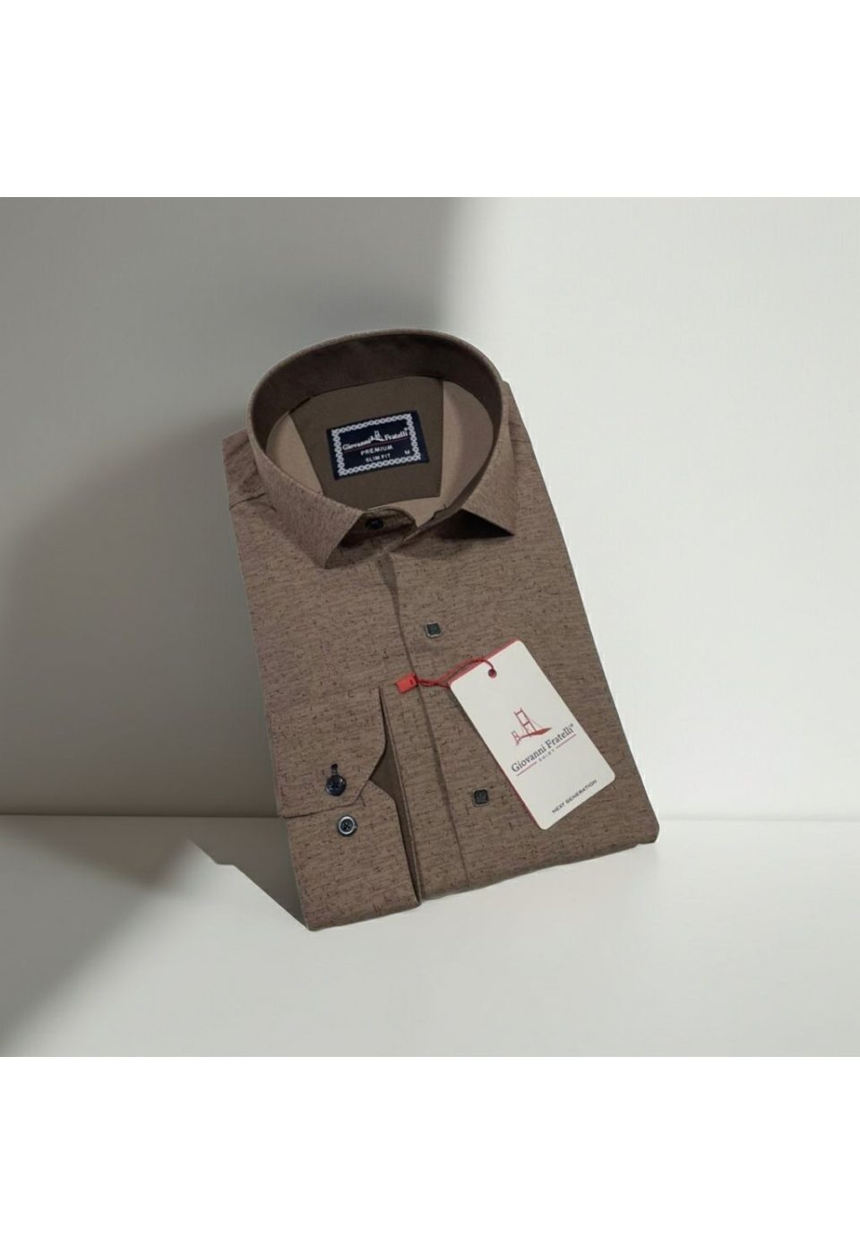 2463 CR 004 Slim Fit Uzun Kol Desenli Erkek Gömlek 3GMK312463004 - Giovanni Fratelli