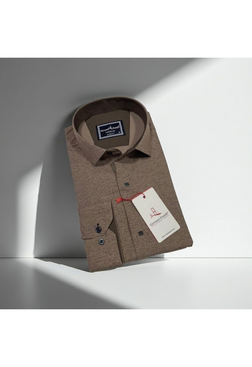 2463 CR 004 Slim Fit Uzun Kol Desenli Erkek Gömlek 3GMK312463004 - Giovanni Fratelli