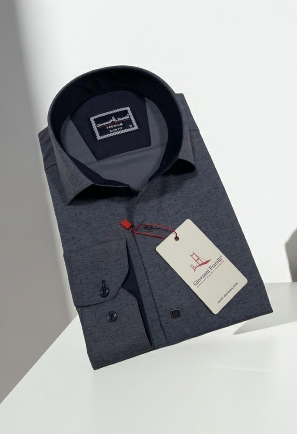 Slim Fit Uzun Kol Desenli Erkek Gömlek 3GMK312463006