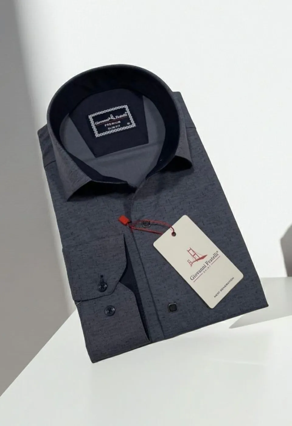 Slim Fit Uzun Kol Desenli Erkek Gömlek 3GMK312463006