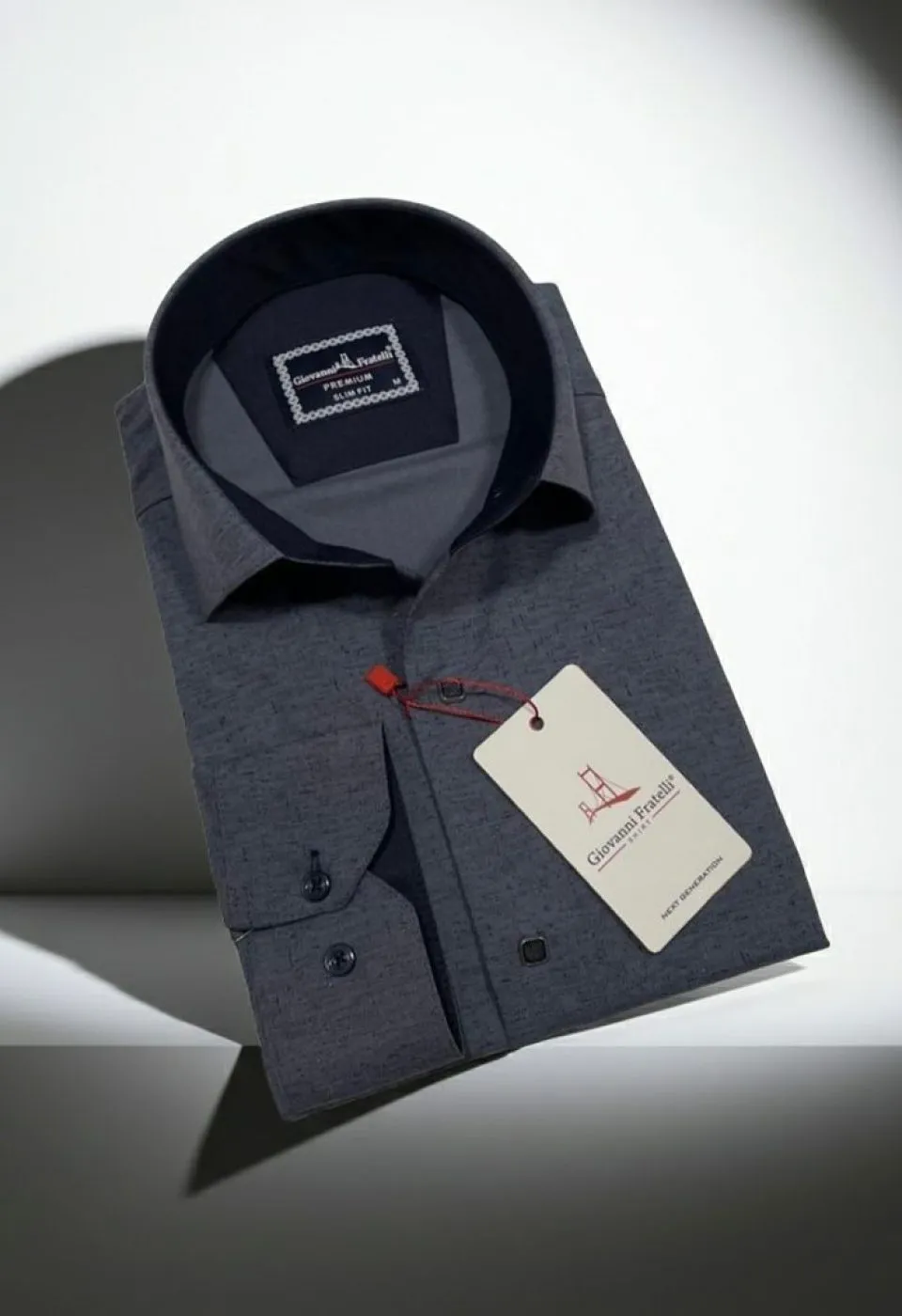 Slim Fit Uzun Kol Desenli Erkek Gömlek 3GMK312463006