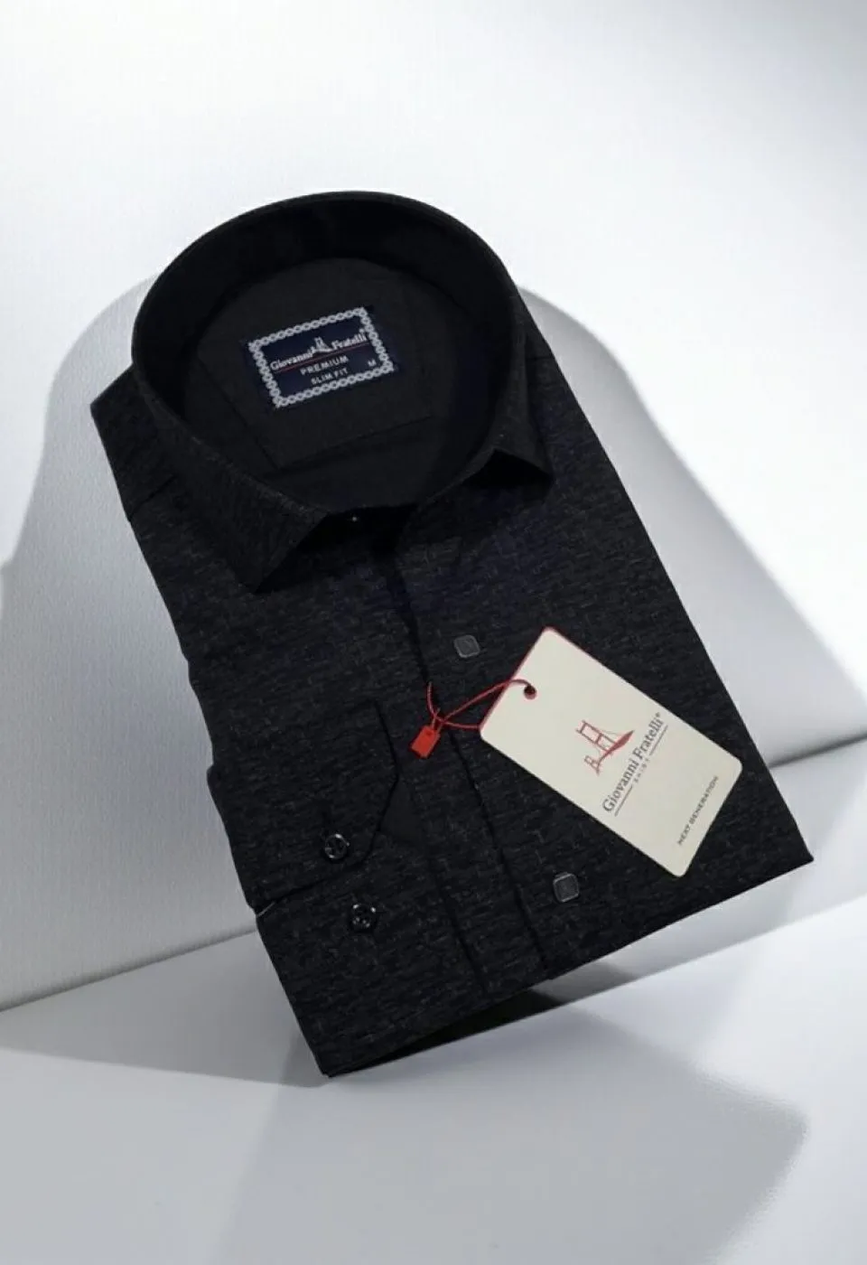 Slim Fit Uzun Kol Desenli Erkek Gömlek 3GMK312463007