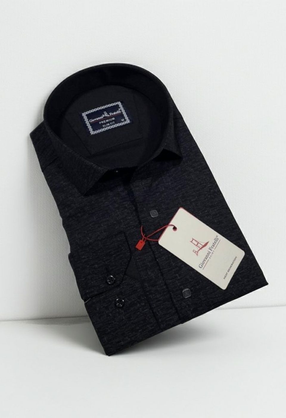 Slim Fit Uzun Kol Desenli Erkek Gömlek 3GMK312463007