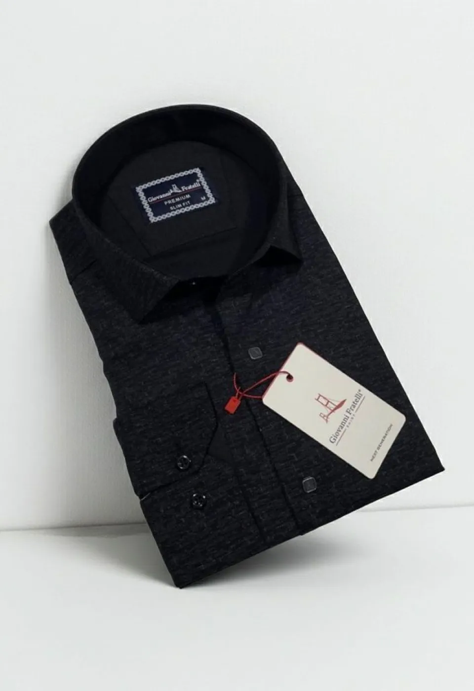 Slim Fit Uzun Kol Desenli Erkek Gömlek 3GMK312463007
