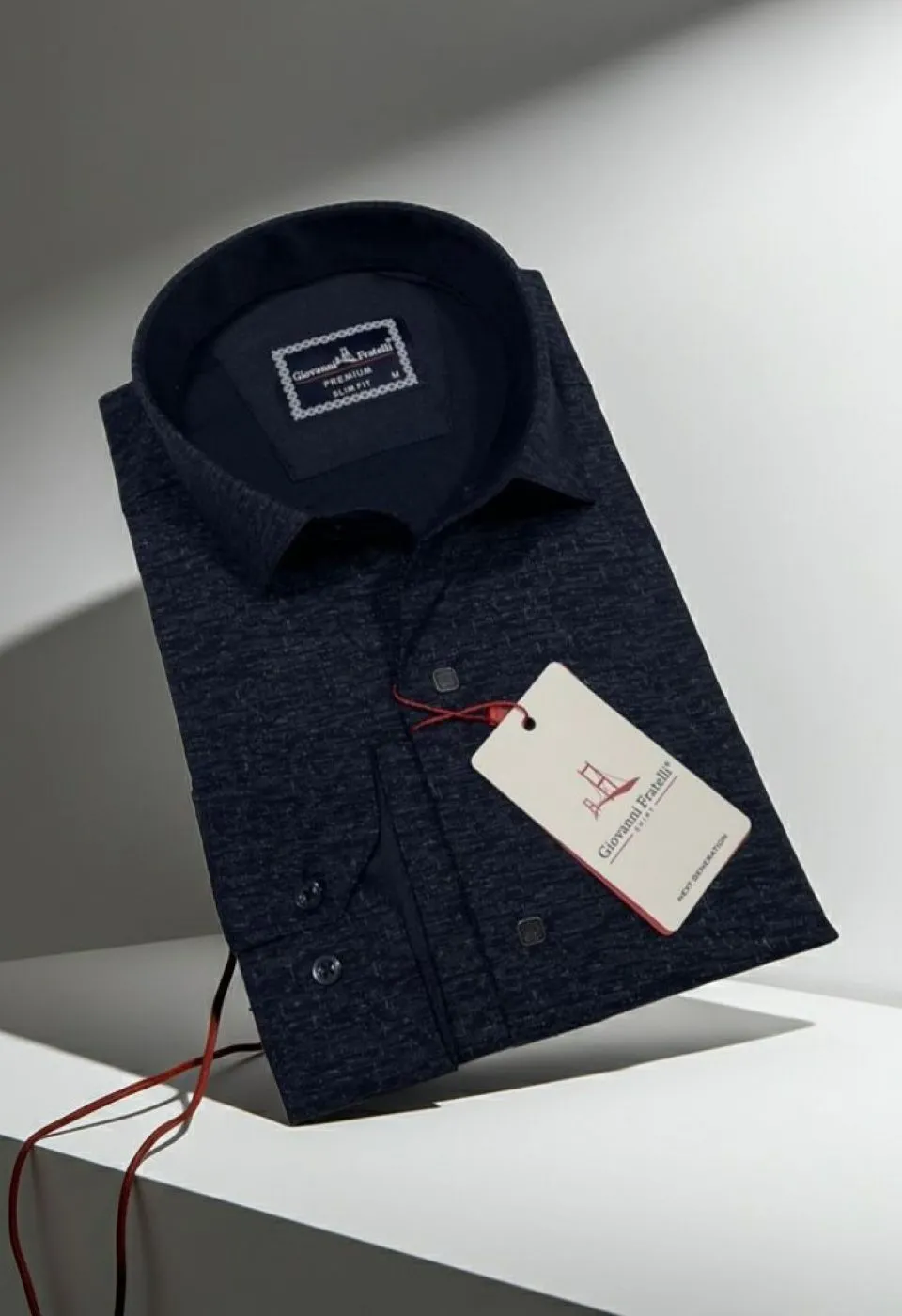 Slim Fit Uzun Kol Desenli Erkek Gömlek 3GMK312463009