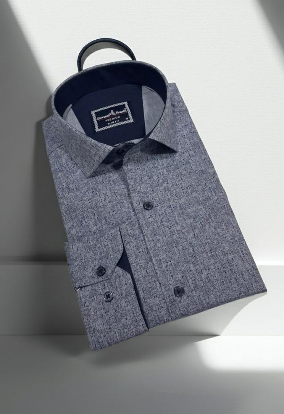 Slim Fit Uzun Kol Desenli Erkek Gömlek 3GMK312464001 Slim Fit Uzun Kol Desenli Erkek Gömlek 3GMK312464001