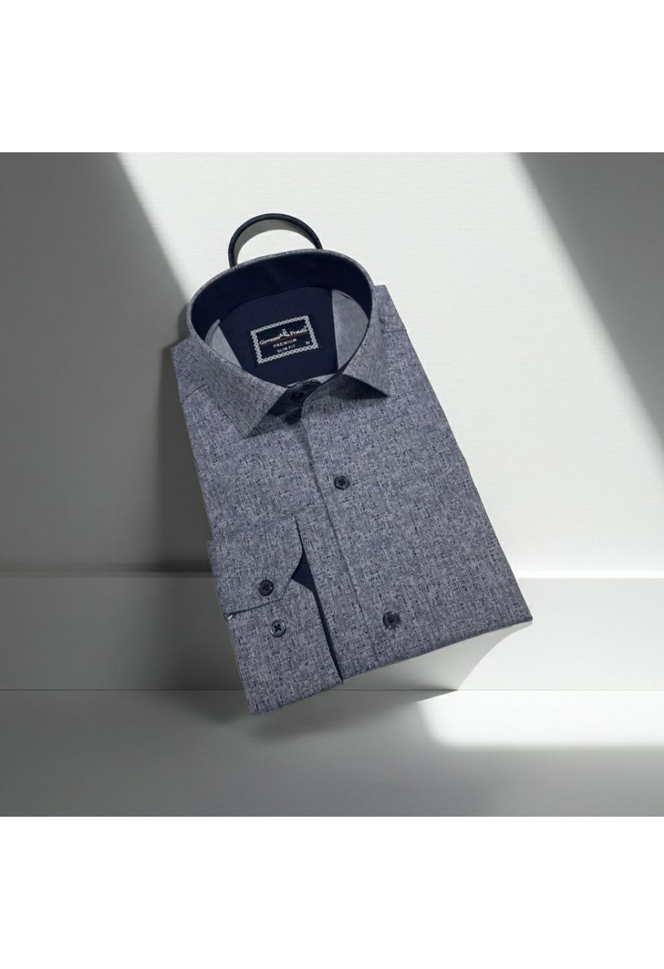 Slim Fit Uzun Kol Desenli Erkek Gömlek 3GMK312464001 - Giovanni Fratelli