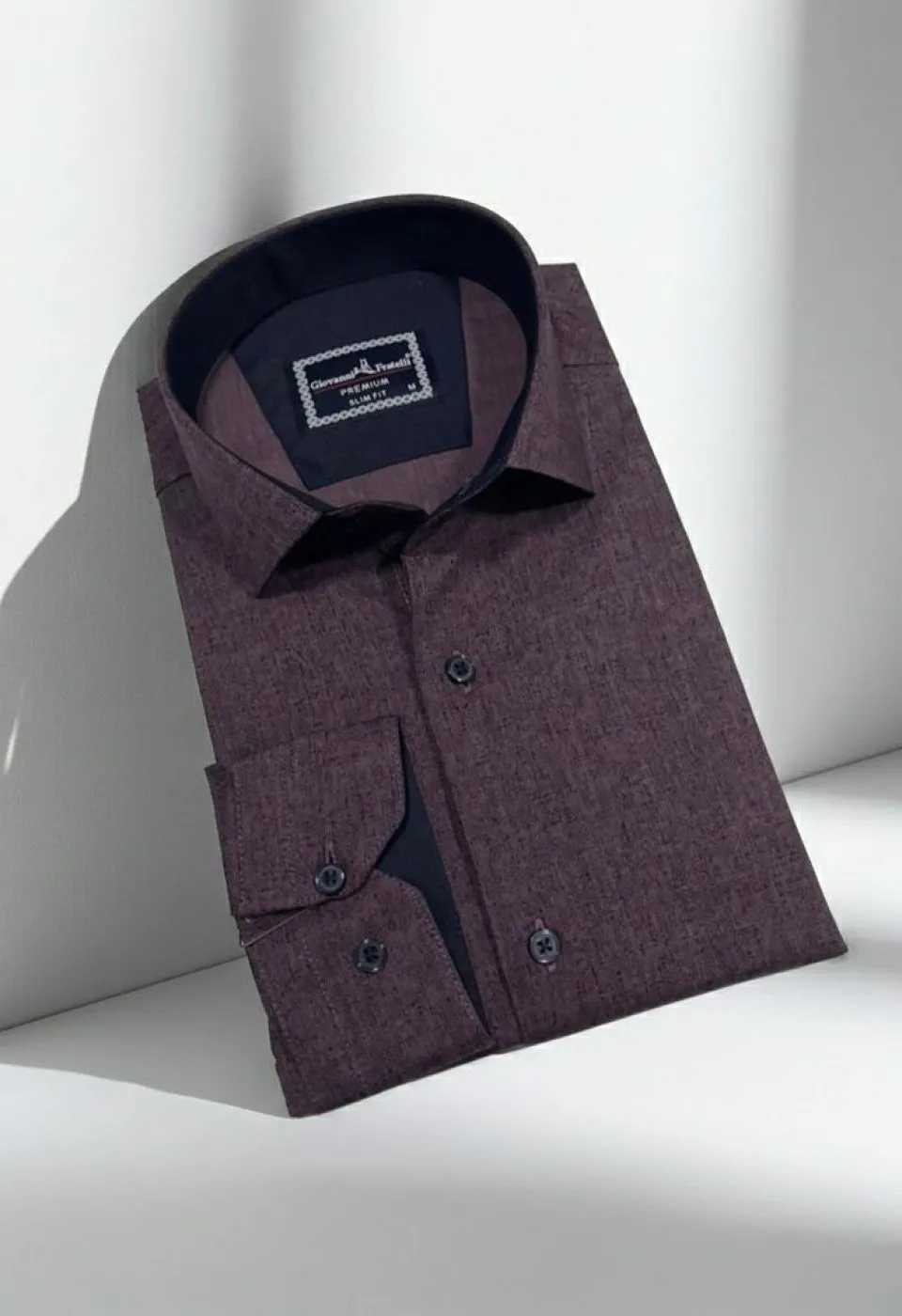 Slim Fit Uzun Kol Desenli Erkek Gömlek 3GMK312464003