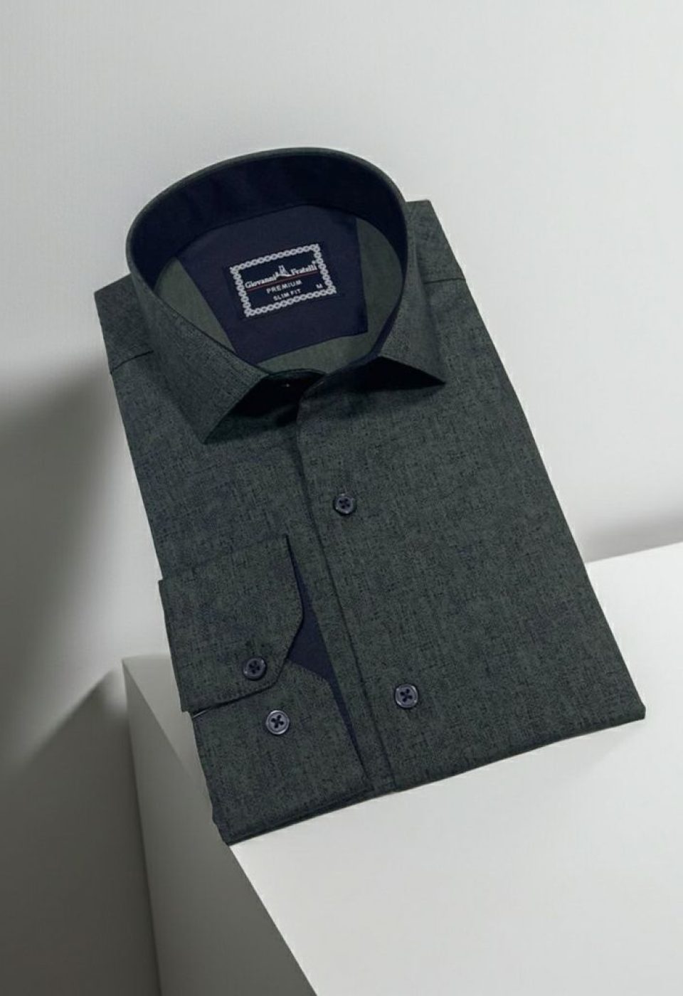 Slim Fit Uzun Kol Desenli Erkek Gömlek 3GMK312464004