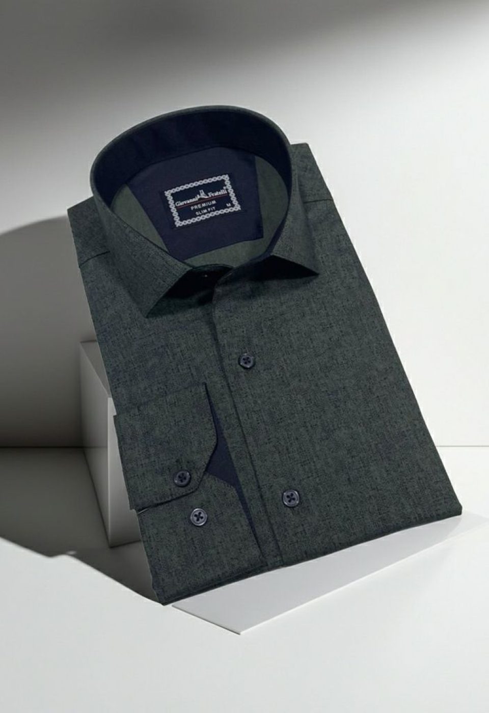2464 CR 004 Slim Fit Uzun Kol Desenli Erkek Gömlek 3GMK312464004 - Giovanni Fratelli