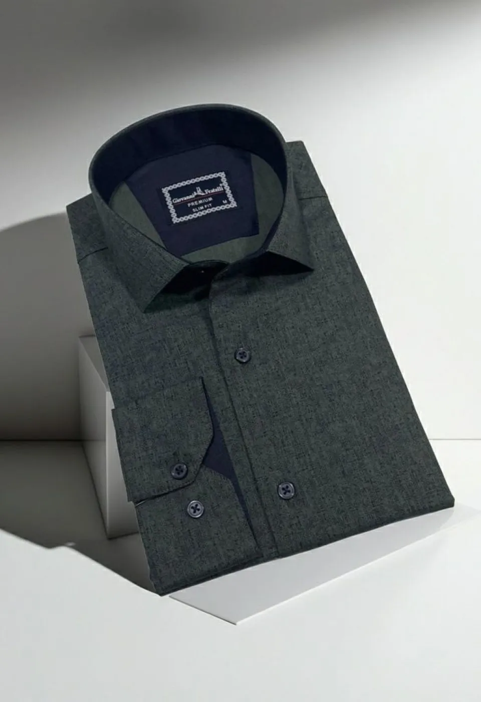 Slim Fit Uzun Kol Desenli Erkek Gömlek 3GMK312464004 - Giovanni Fratelli