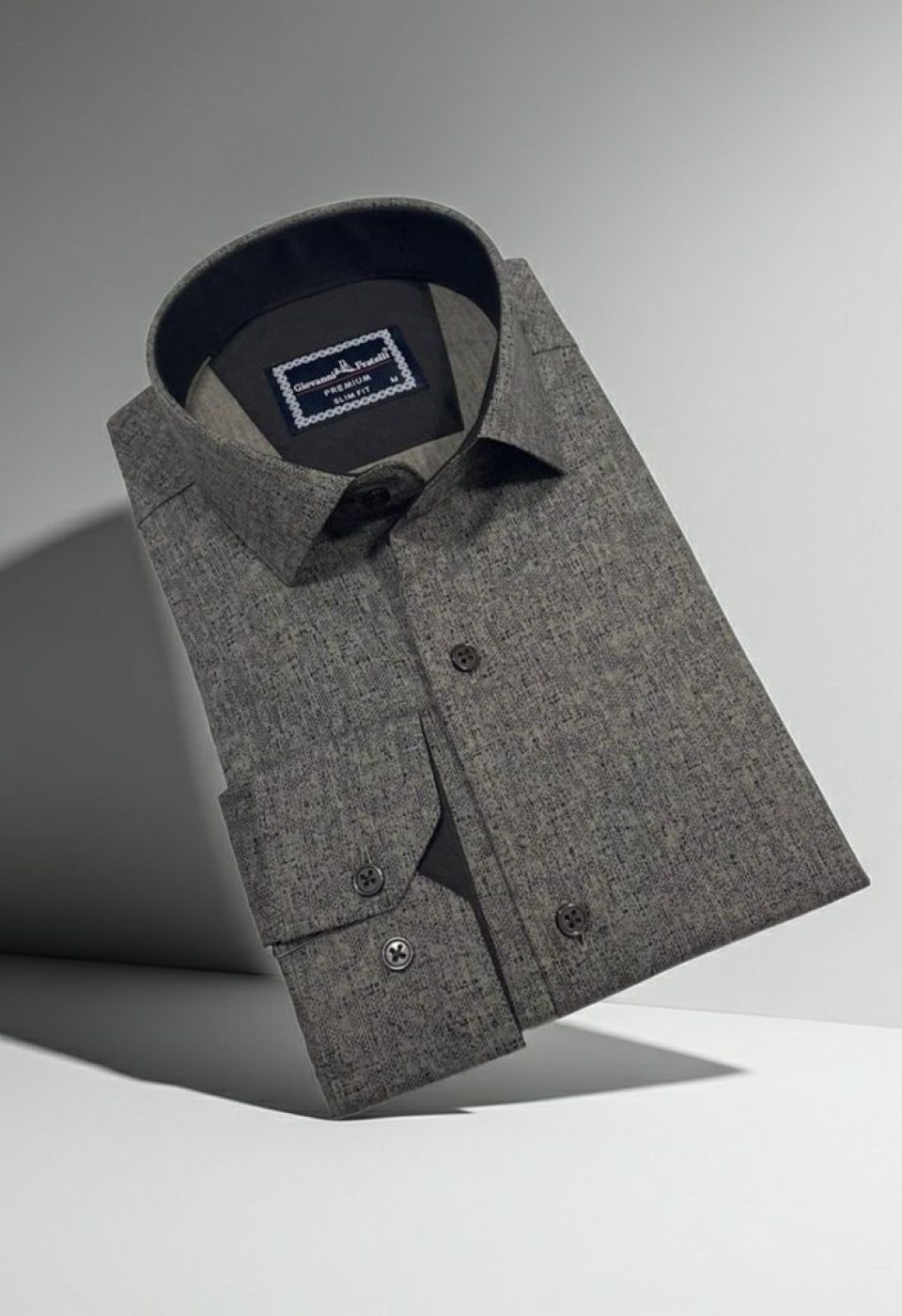 2464 CR 005 Slim Fit Uzun Kol Desenli Erkek Gömlek 3GMK312464005 - Giovanni Fratelli