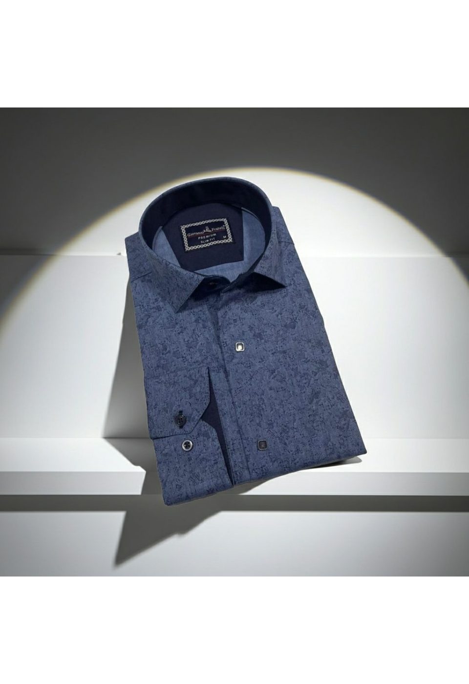 2466 CR 002 Slim Fit Uzun Kol Desenli Erkek Gömlek 3GMK3122466002 - Giovanni Fratelli