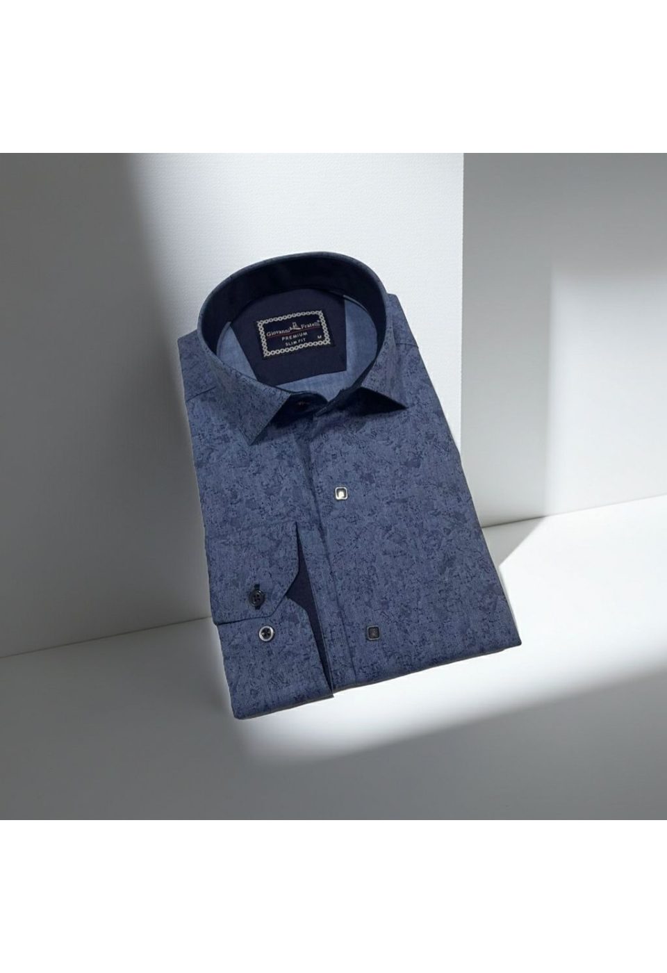 2466 CR 002 Slim Fit Uzun Kol Desenli Erkek Gömlek 3GMK3122466002 - Giovanni Fratelli