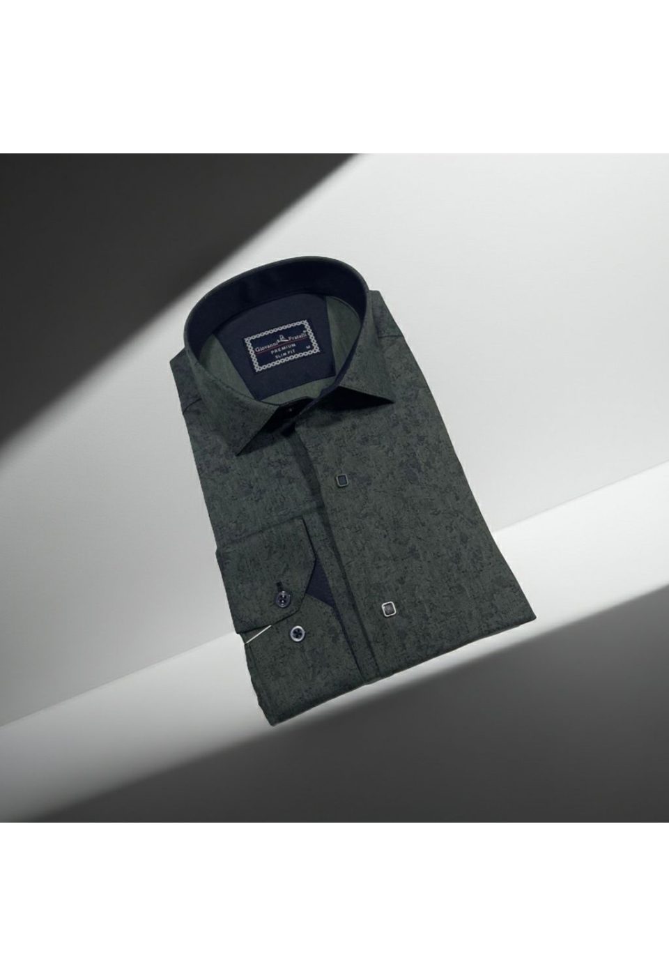 2466 CR 003 Slim Fit Uzun Kol Desenli Erkek Gömlek 3GMK3122466003 - Giovanni Fratelli