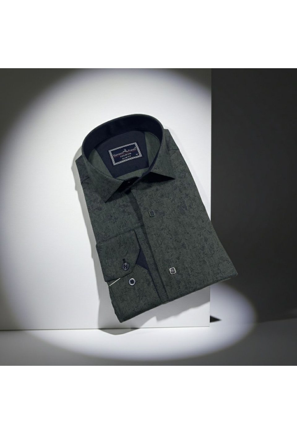 2466 CR 003 Slim Fit Uzun Kol Desenli Erkek Gömlek 3GMK3122466003 - Giovanni Fratelli