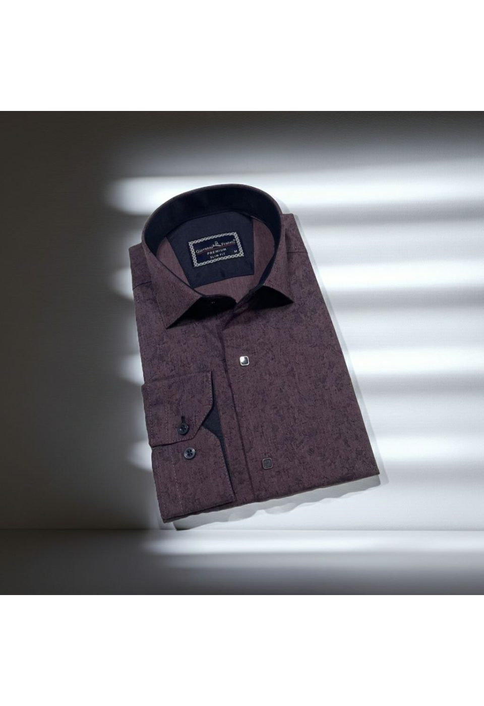 2466 CR 004 Slim Fit Uzun Kol Desenli Erkek Gömlek 3GMK3122466004 - Giovanni Fratelli
