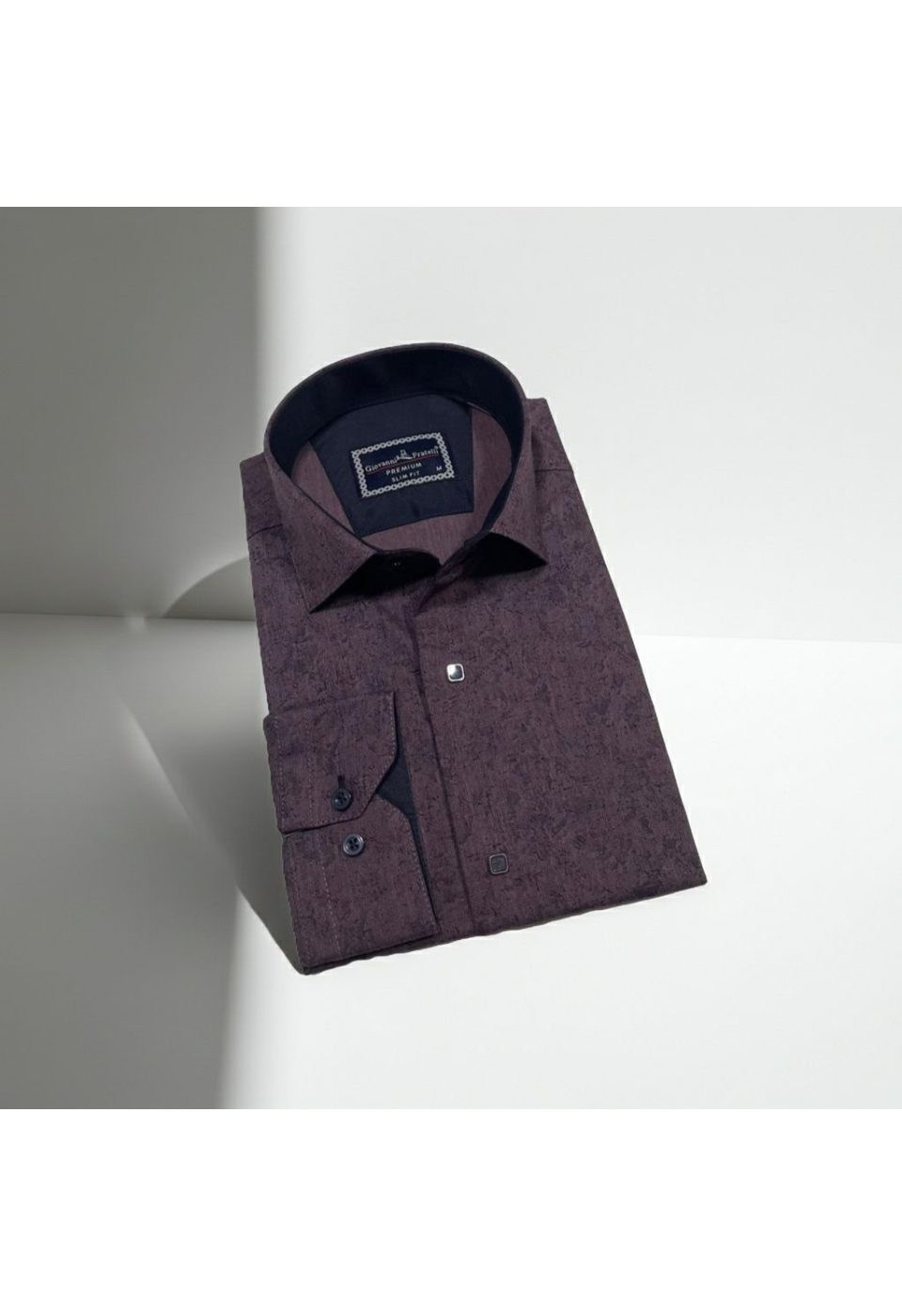 2466 CR 004 Slim Fit Uzun Kol Desenli Erkek Gömlek 3GMK3122466004 - Giovanni Fratelli