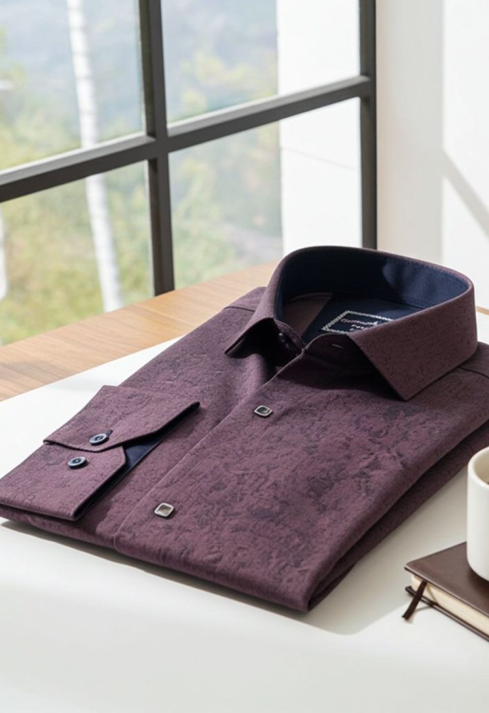 Slim Fit Uzun Kol Desenli Erkek Gömlek 3GMK3122466004 Slim Fit Uzun Kol Desenli Erkek Gömlek 3GMK3122466004