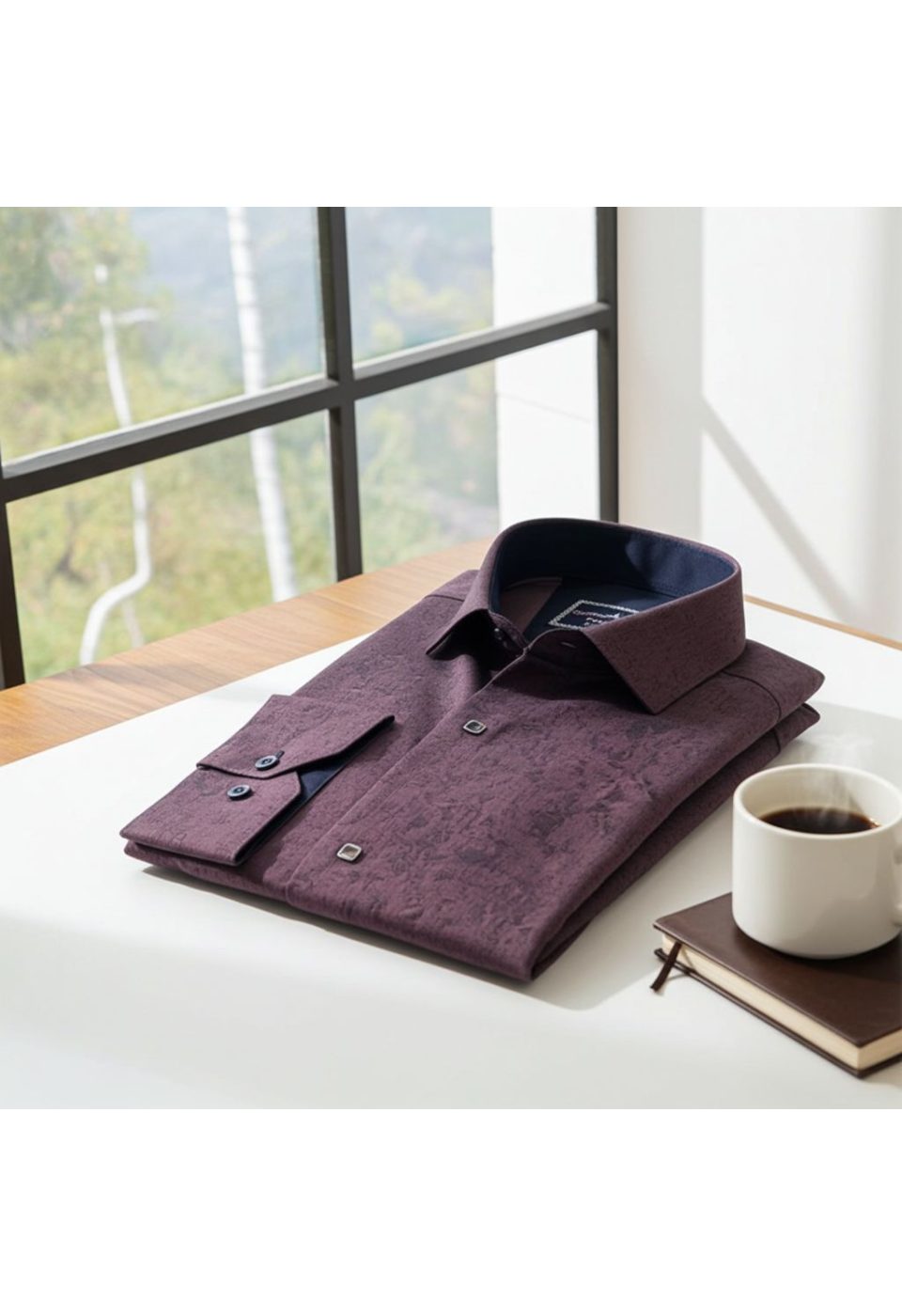 2466 CR 004 Slim Fit Uzun Kol Desenli Erkek Gömlek 3GMK3122466004 - Giovanni Fratelli
