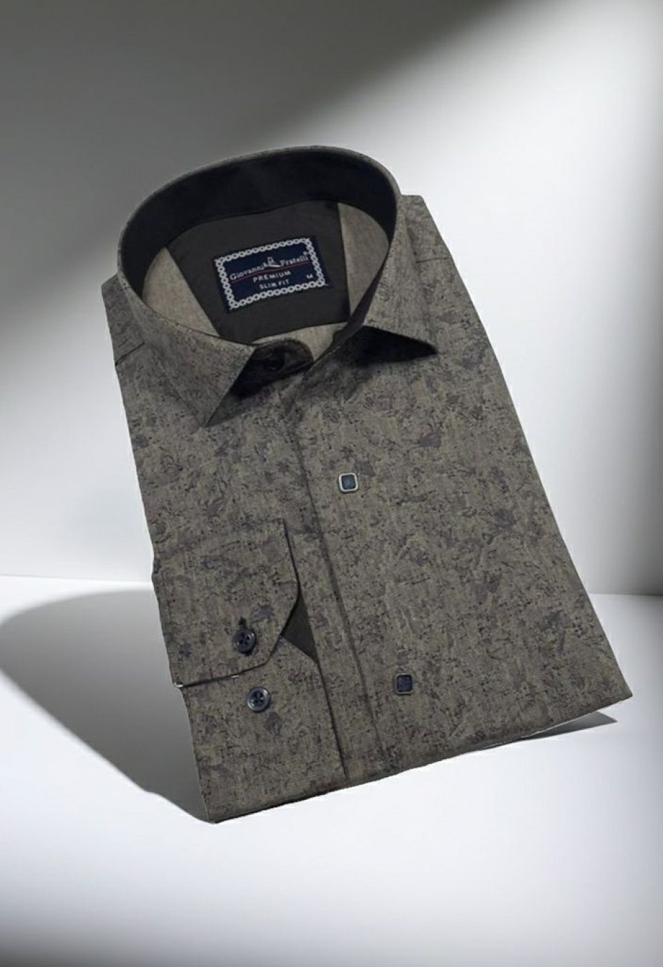Slim Fit Uzun Kol Desenli Erkek Gömlek 3GMK3122466005 Slim Fit Uzun Kol Desenli Erkek Gömlek 3GMK3122466005