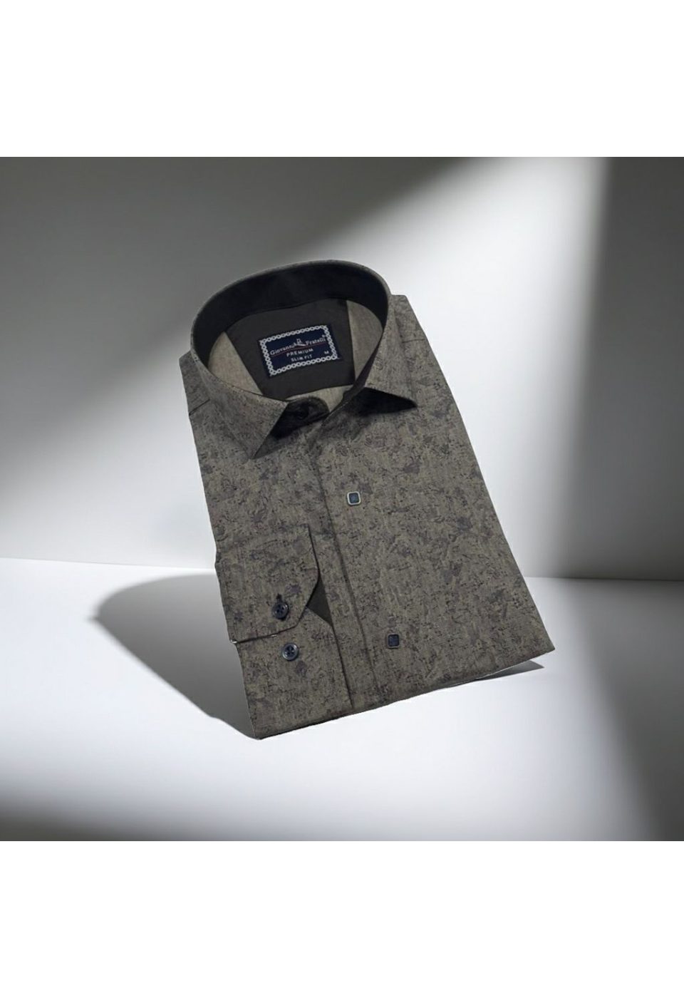 2466 CR 005 Slim Fit Uzun Kol Desenli Erkek Gömlek 3GMK3122466005 - Giovanni Fratelli