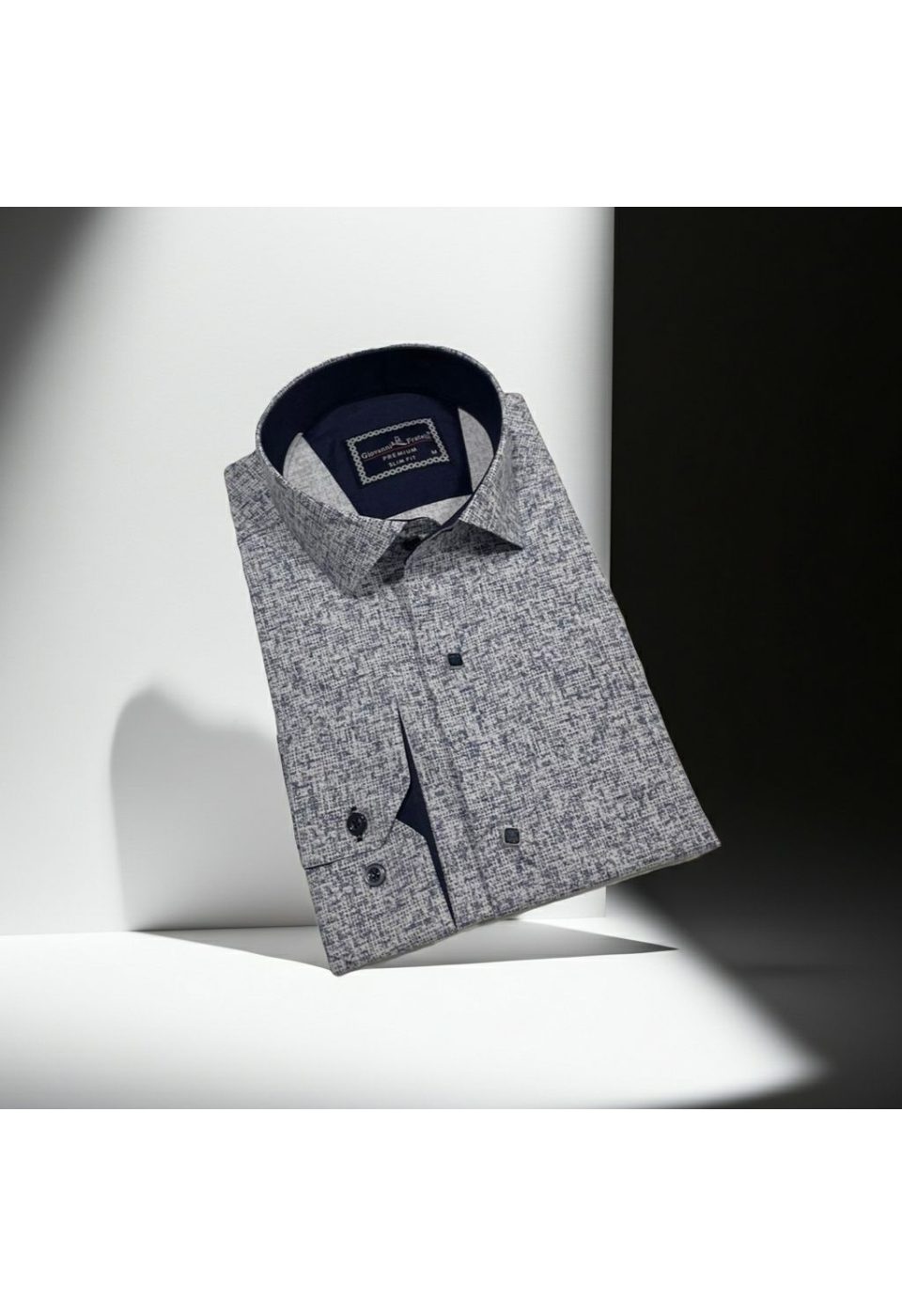 2467 CR 001 Slim Fit Uzun Kol Desenli Erkek Gömlek 3GMK312467001 - Giovanni Fratelli