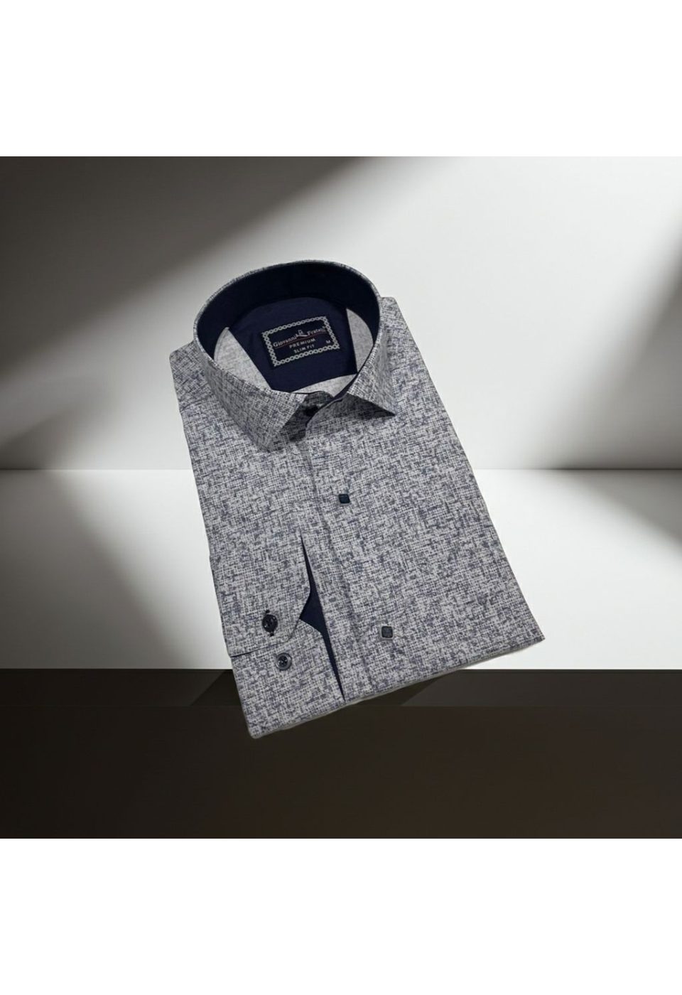2467 CR 001 Slim Fit Uzun Kol Desenli Erkek Gömlek 3GMK312467001 - Giovanni Fratelli