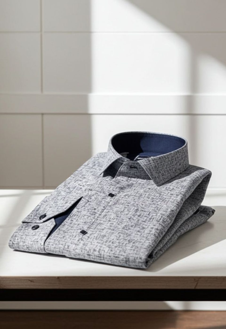 Slim Fit Uzun Kol Desenli Erkek Gömlek 3GMK312467001