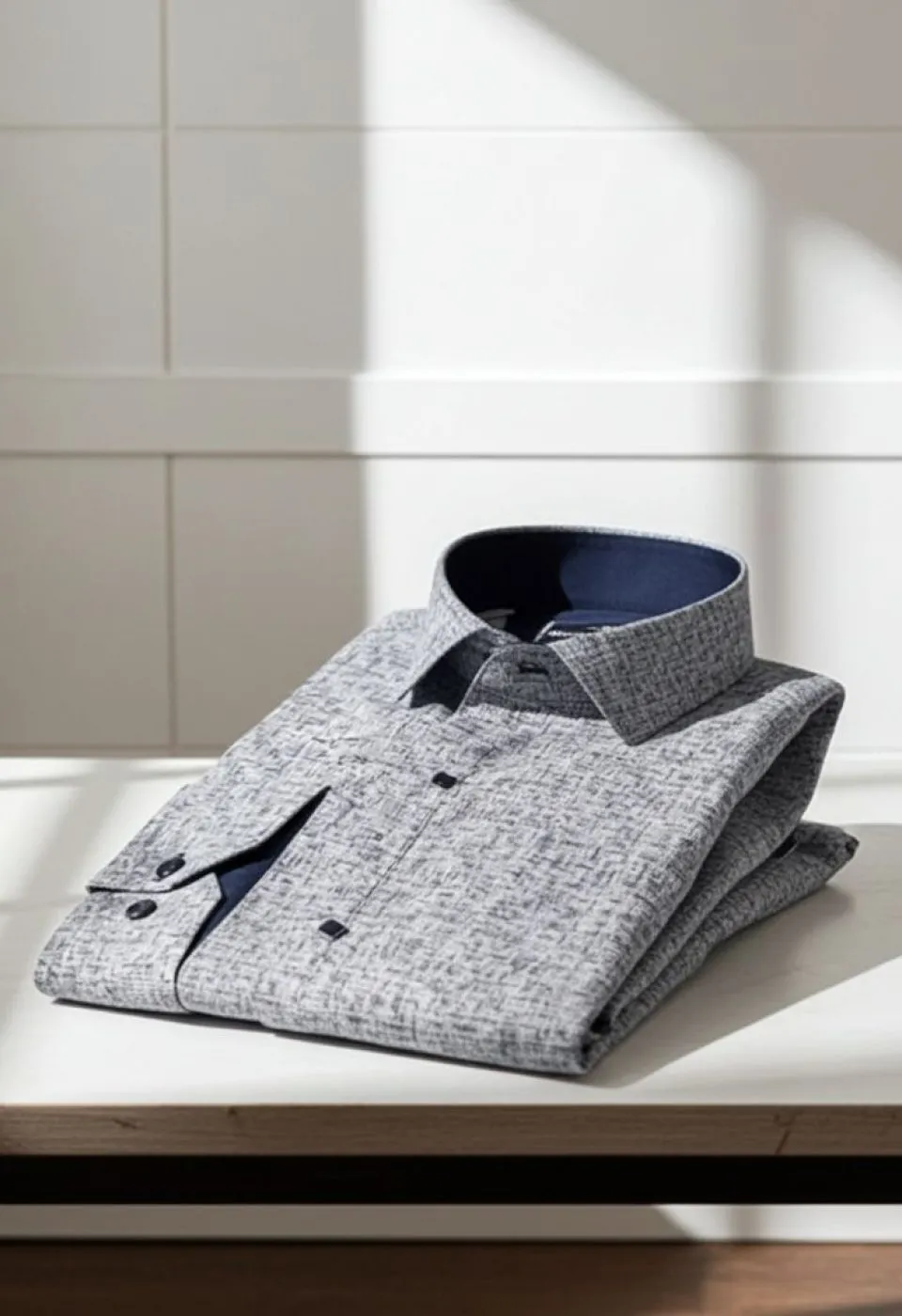 Slim Fit Uzun Kol Desenli Erkek Gömlek 3GMK312467001