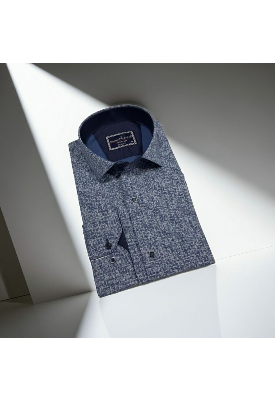 Slim Fit Uzun Kol Desenli Erkek Gömlek 3GMK312467002 - Giovanni Fratelli