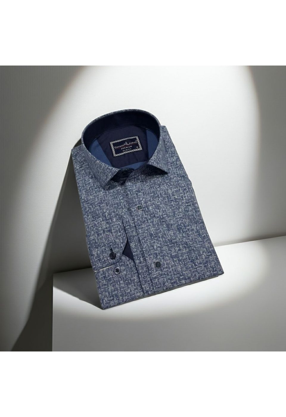 Slim Fit Uzun Kol Desenli Erkek Gömlek 3GMK312467002 - Giovanni Fratelli