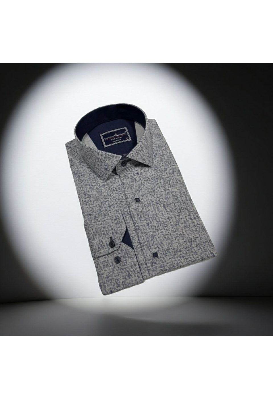 Slim Fit Uzun Kol Desenli Erkek Gömlek 3GMK312467003 - Giovanni Fratelli