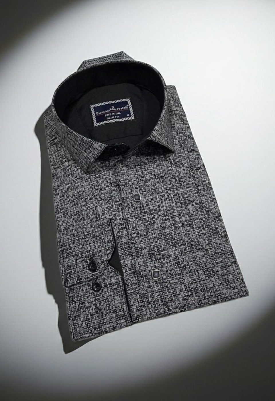 Slim Fit Uzun Kol Desenli Erkek Gömlek 3GMK312467004 - Giovanni Fratelli