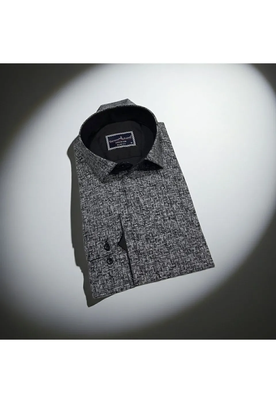 Slim Fit Uzun Kol Desenli Erkek Gömlek 3GMK312467004 - Giovanni Fratelli