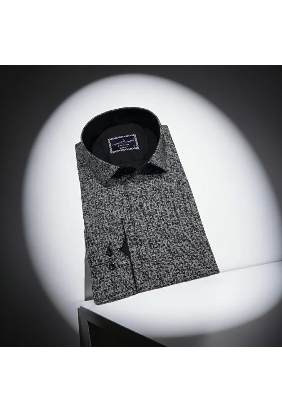 Slim Fit Uzun Kol Desenli Erkek Gömlek 3GMK312467004 - Giovanni Fratelli