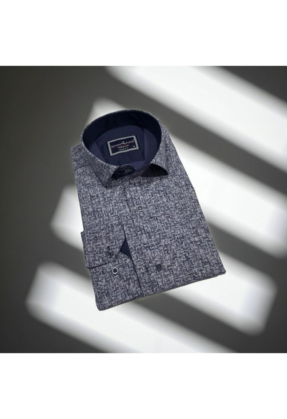 Slim Fit Uzun Kol Desenli Erkek Gömlek 3GMK312467006 - Giovanni Fratelli