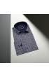 Slim Fit Uzun Kol Desenli Erkek Gömlek 3GMK312467006