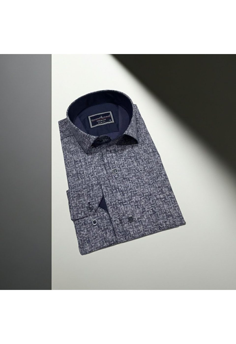 Slim Fit Uzun Kol Desenli Erkek Gömlek 3GMK312467006 - Giovanni Fratelli