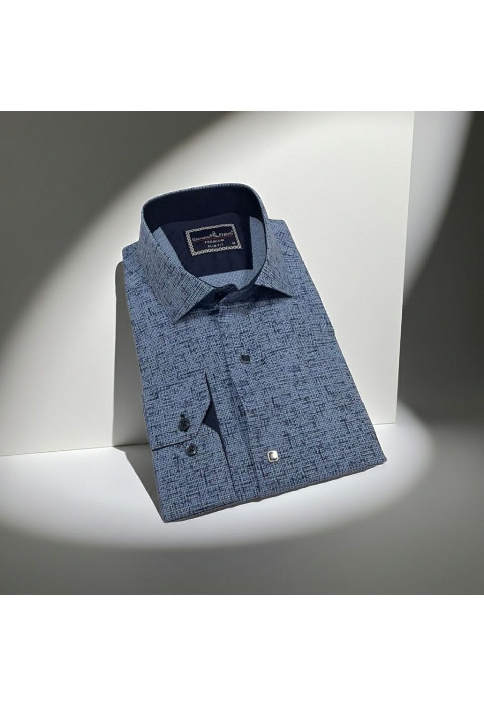 2481 CR 002 Slim Fit Uzun Kol Desenli Erkek Gömlek 3GMK312481002 - Giovanni Fratelli