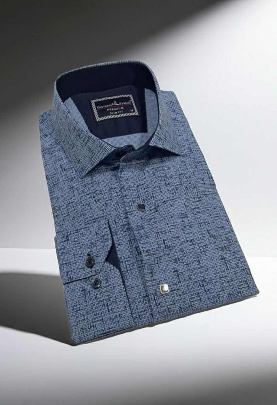 2481 CR 002 Slim Fit Uzun Kol Desenli Erkek Gömlek 3GMK312481002 - Giovanni Fratelli
