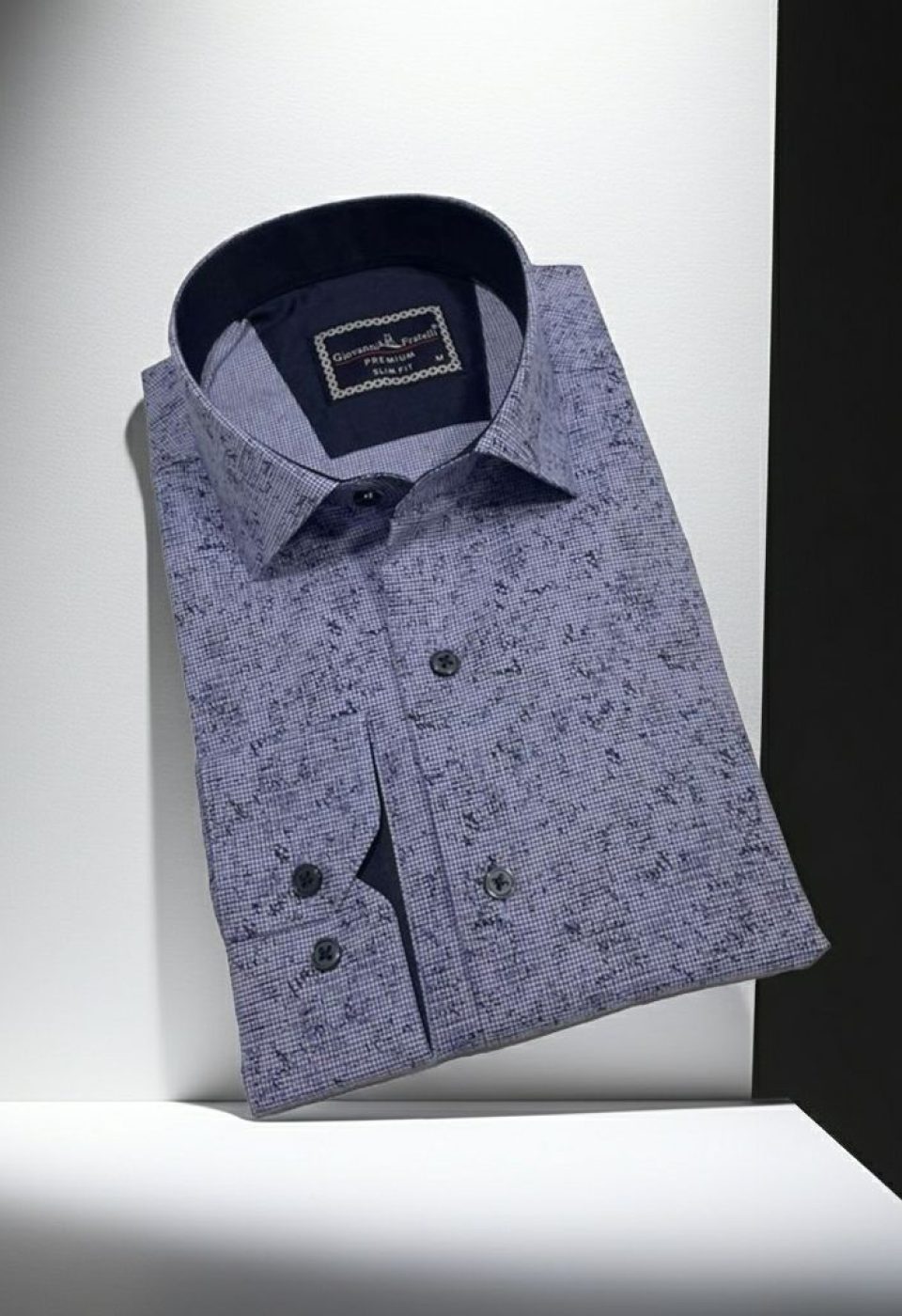 2494 CR 001 Slim Fit Uzun Kol Desenli Erkek Gömlek 3GMK312494001 - Giovanni Fratelli