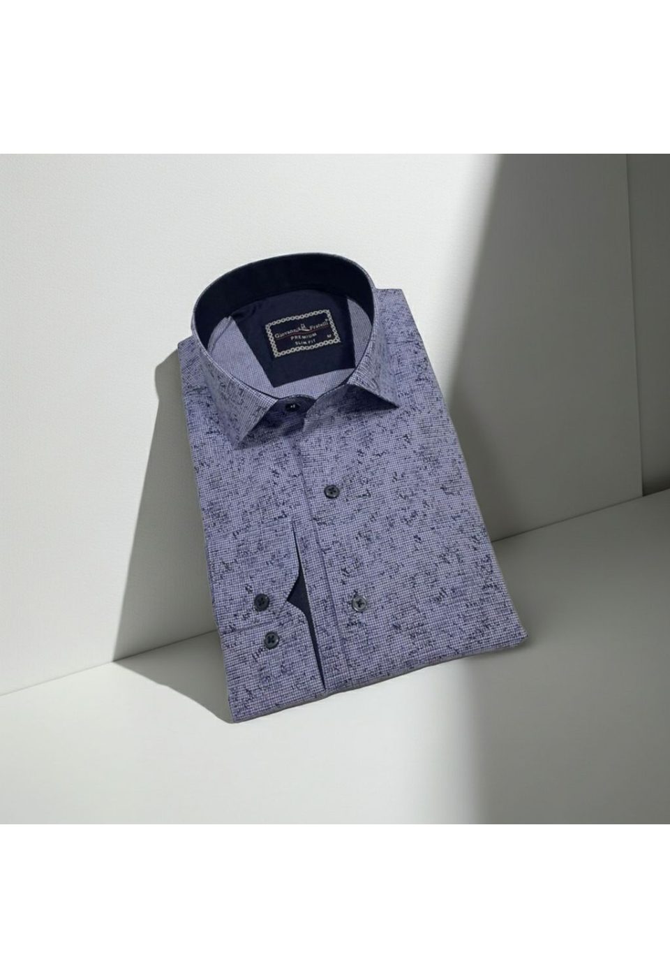 2494 CR 001 Slim Fit Uzun Kol Desenli Erkek Gömlek 3GMK312494001 - Giovanni Fratelli
