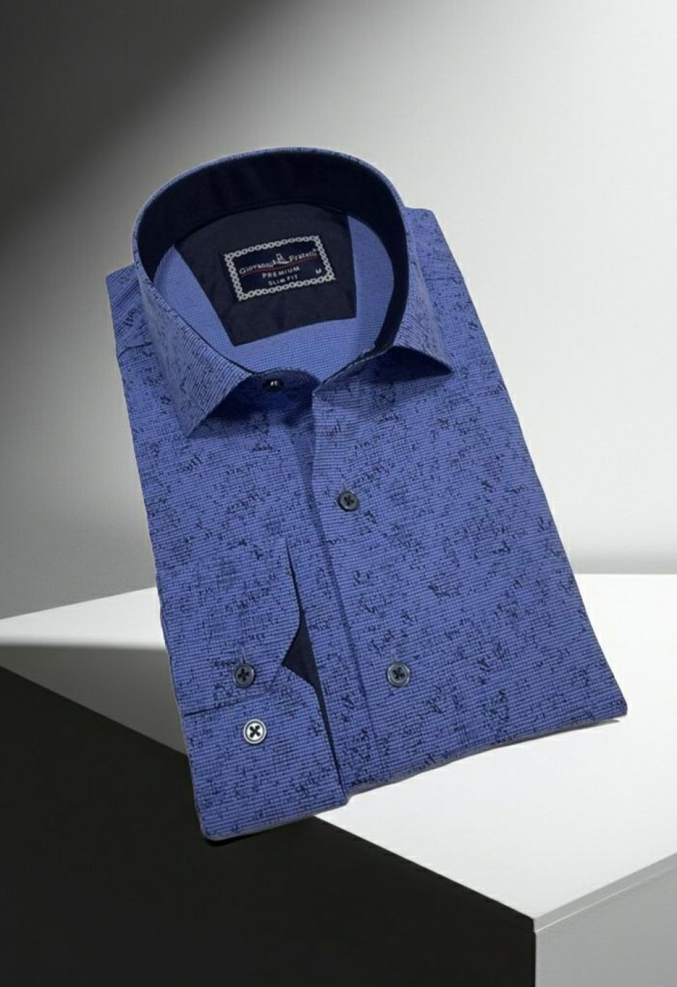 2494 CR 002 Slim Fit Uzun Kol Desenli Erkek Gömlek 3GMK312494002 - Giovanni Fratelli