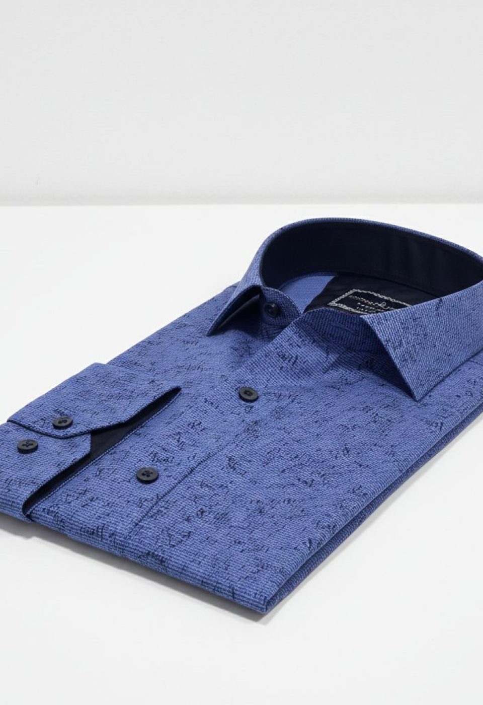 Slim Fit Uzun Kol Desenli Erkek Gömlek 3GMK312494002