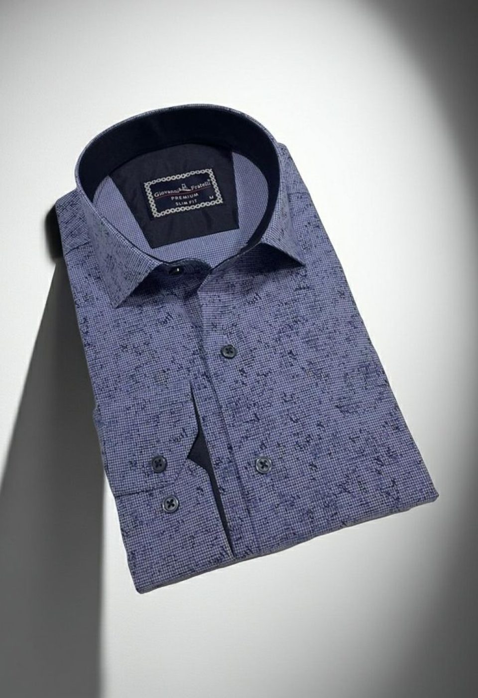 2494 CR 003 Slim Fit Uzun Kol Desenli Erkek Gömlek 3GMK312494003 - Giovanni Fratelli