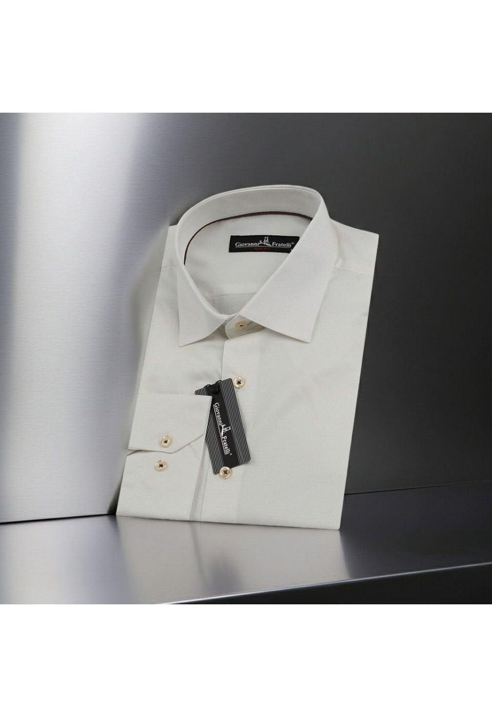 Slim Fit Uzun Kol Desenli Jakar Armürlü Gömlek 3192 CR 001 - Giovanni Fratelli