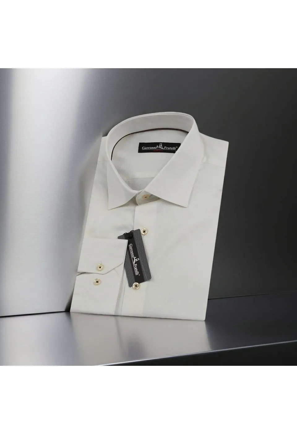 Slim Fit Uzun Kol Desenli Jakar Armürlü Gömlek 3192 CR 001 - Giovanni Fratelli