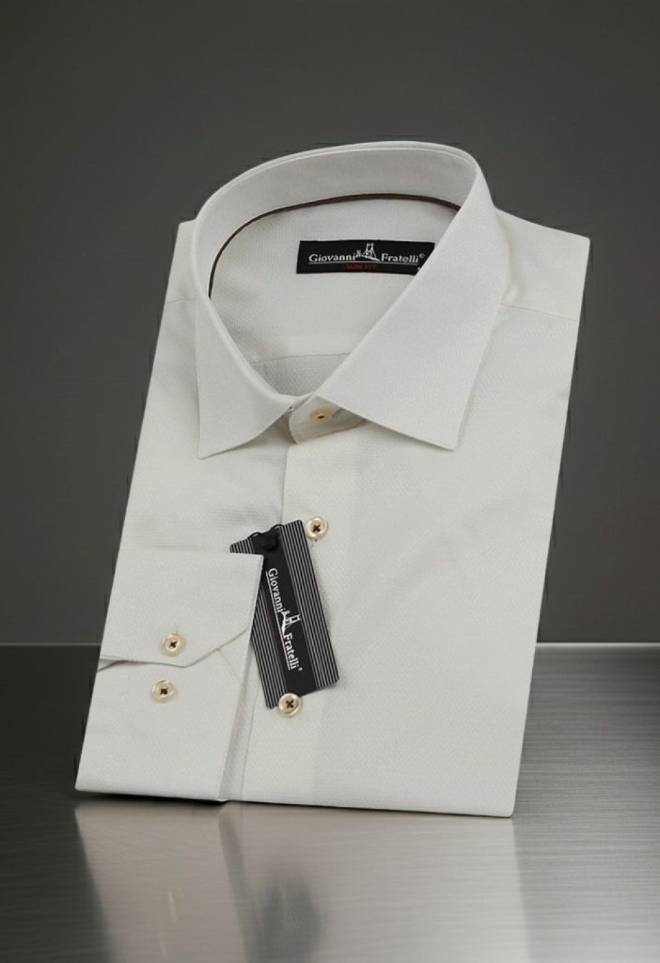 Slim Fit Uzun Kol Desenli Jakar Armürlü Gömlek 3192 CR 001 - Giovanni Fratelli