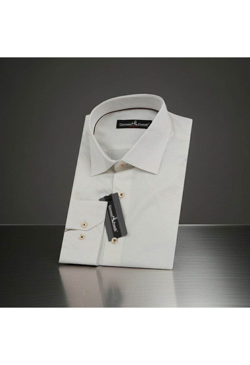 Slim Fit Uzun Kol Desenli Jakar Armürlü Gömlek 3192 CR 001 - Giovanni Fratelli